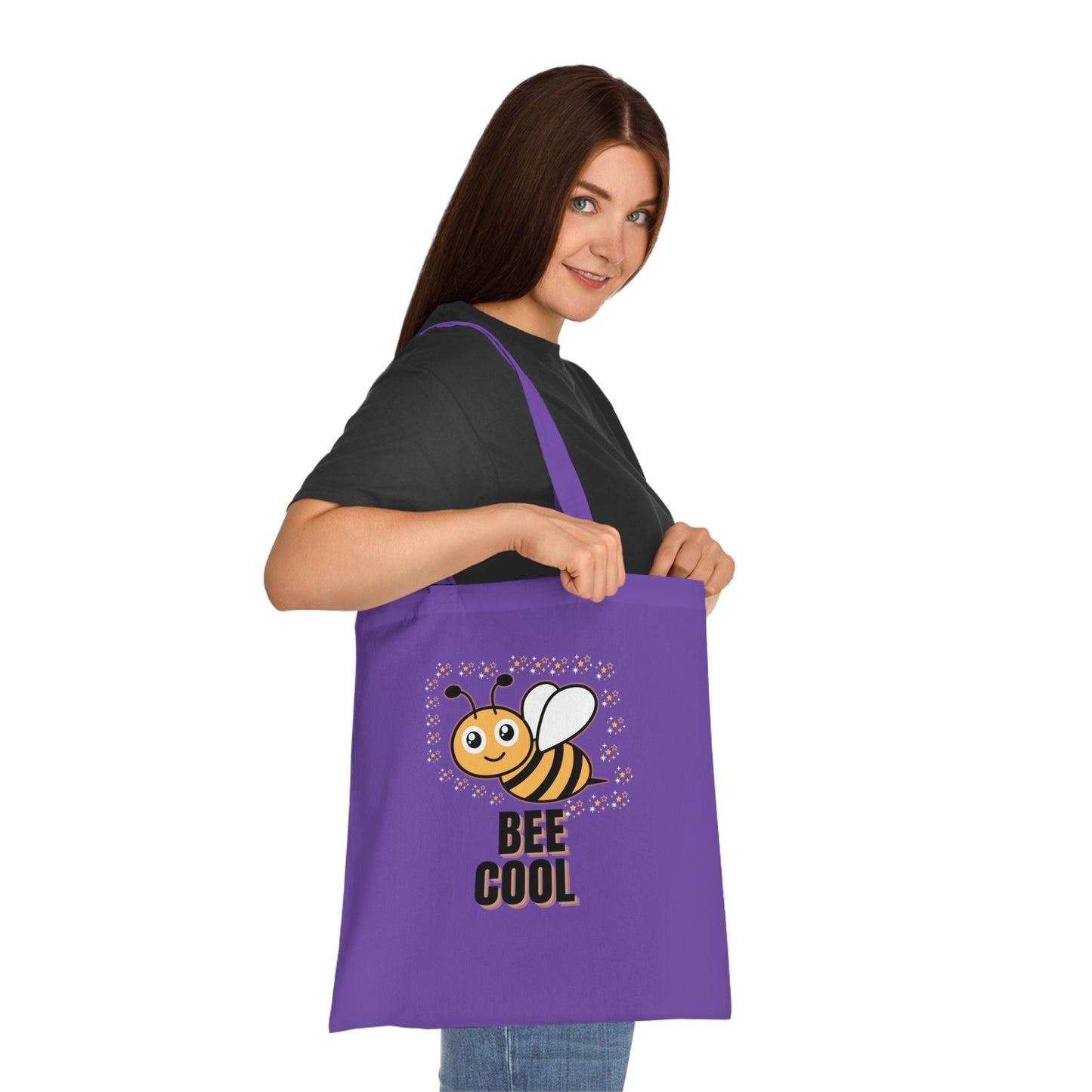 BEE COOL Bee Tote — Cute Retro Bee Canvas Market Bag
