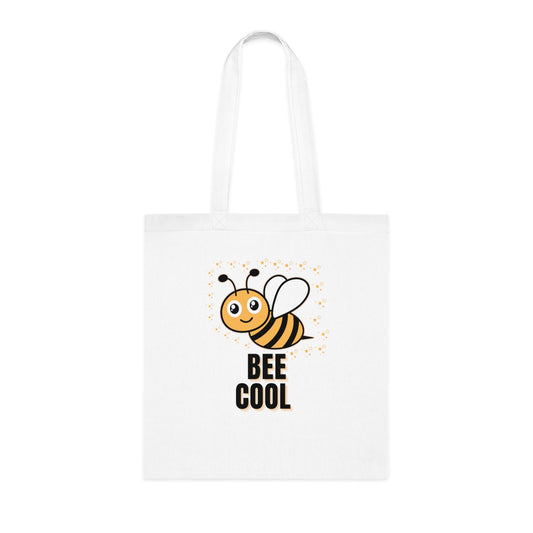 BEE COOL Bee Tote — Cute Retro Bee Canvas Market Bag