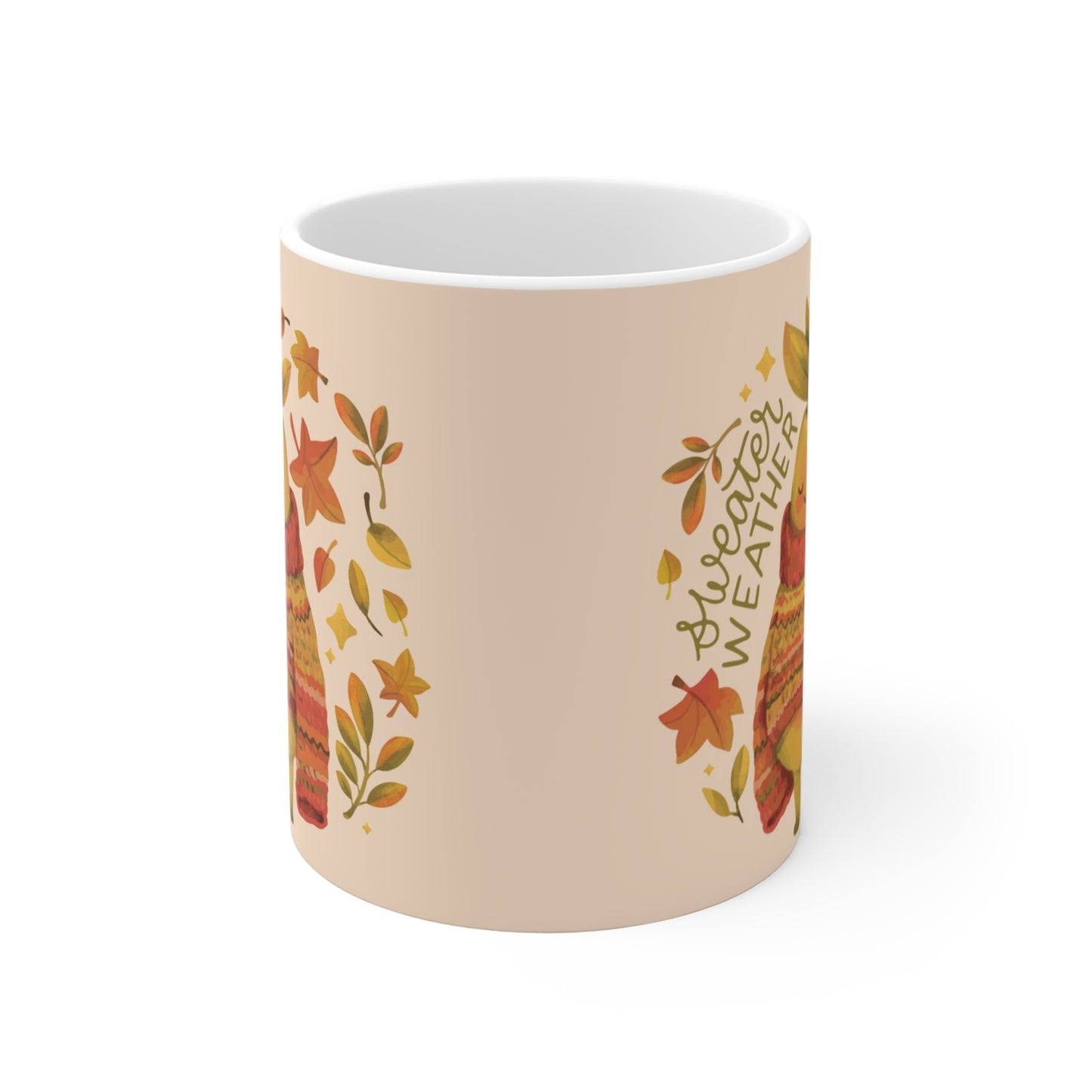 Cozy Autumn Pear Mug — 11oz Ceramic Coffee & Tea Cup