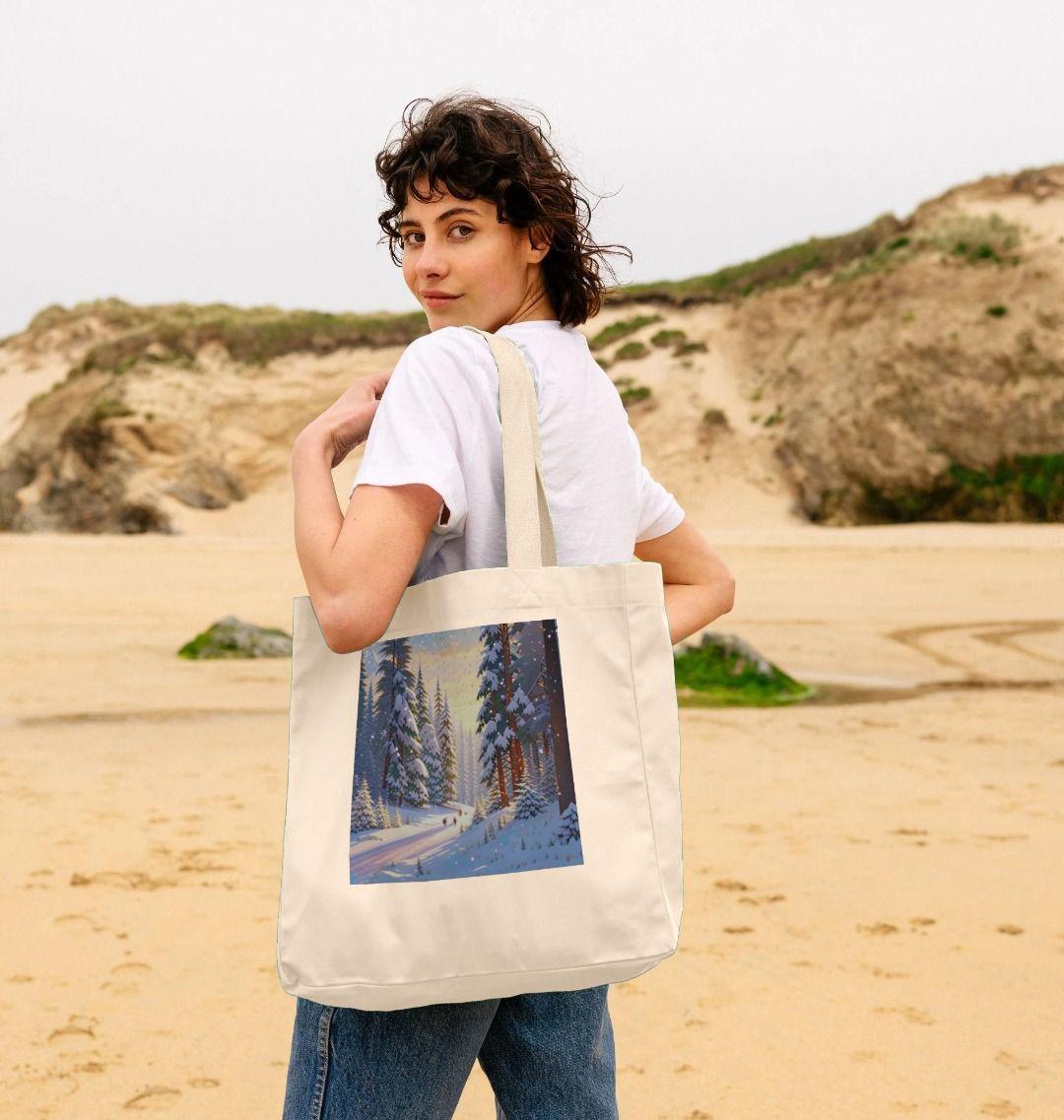Golden Dawn Forest Tote – Organic Cotton Utility