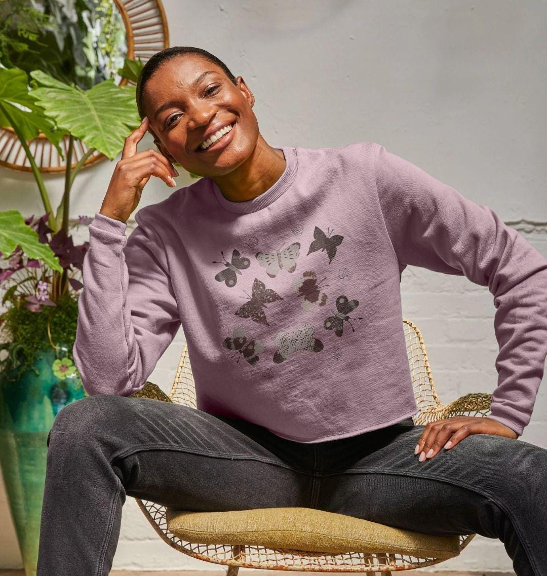 Butterflies Boxy Tee – Women’s Fit | Light but Loud